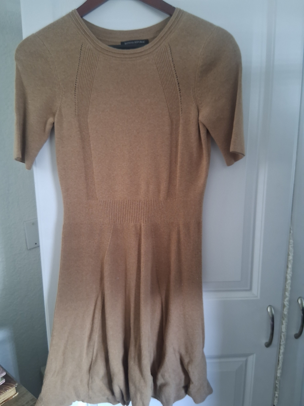 Banana Republic Camel Knit Mini Dress